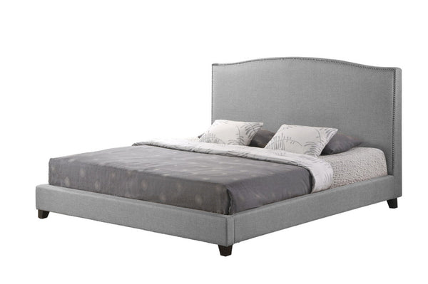 Baxton Studio Aisling Gray Fabric Platform Bed King Size Qolture