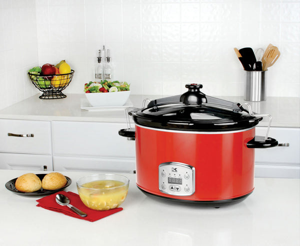 Chefstyle 4 Quart Programmable Red Slow Cooker - Shop Cookers