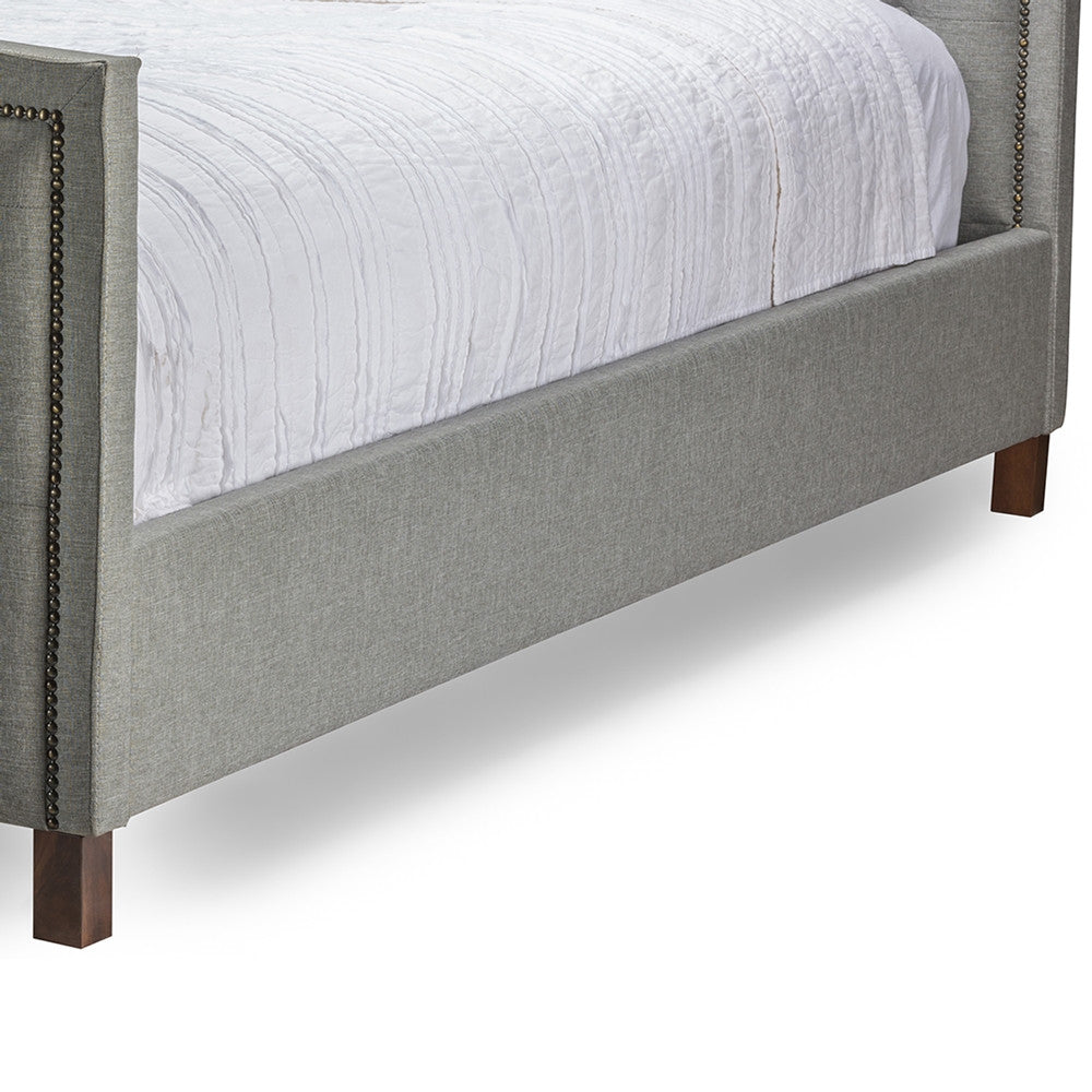 Baxton Studio Jessie Modern Fabric Button Tufted Headboard and