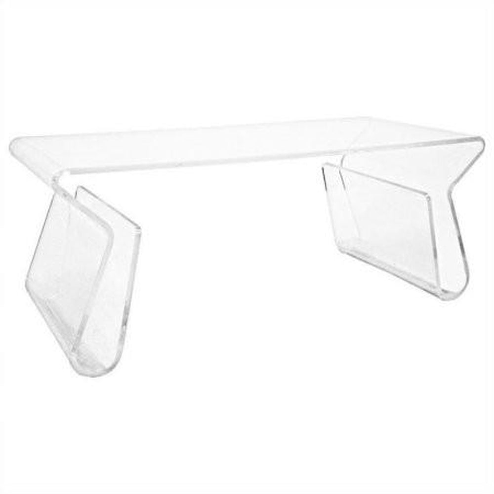 Baxton Studio Acrylic Coffee Table with Magazine Rack Qolture