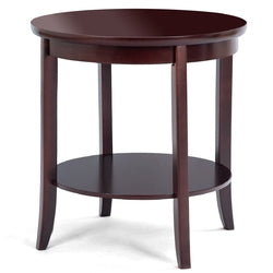 Round Wood Sofa Side End Table