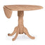 Unfinished Round 42-inch Dual Drop Leaf Dining Table