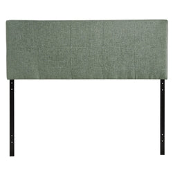 Queen size Padded Textured Fabric Upholstered Headboard in Beige