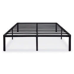 Twin size Modern Round Edge Black Metal Platform Bed Frame