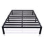 Full size Metal Platform Bed Frame with 3.86 inch Wide Heavy Duty Steel Slats