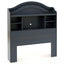 Twin size Arch Top Bookcase Headboard in Dark Blueberry Finish