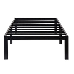 Twin size Modern Heavy Duty Black Metal Platform Bed Frame