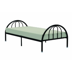 Twin Black Metal Platform Bed Frame with Arch Headboard & Footboard