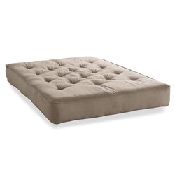 Queen size 6-inch Thick Spring Futon Mattress in Taupe Beige