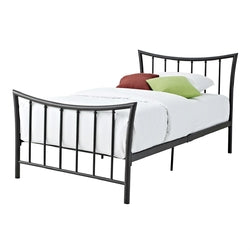 Twin size Bronze Metal Platform Bed Frame with Headboard and Footboard