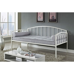 Twin size White Metal Day Bed Frame with 600 lb Weight Limit